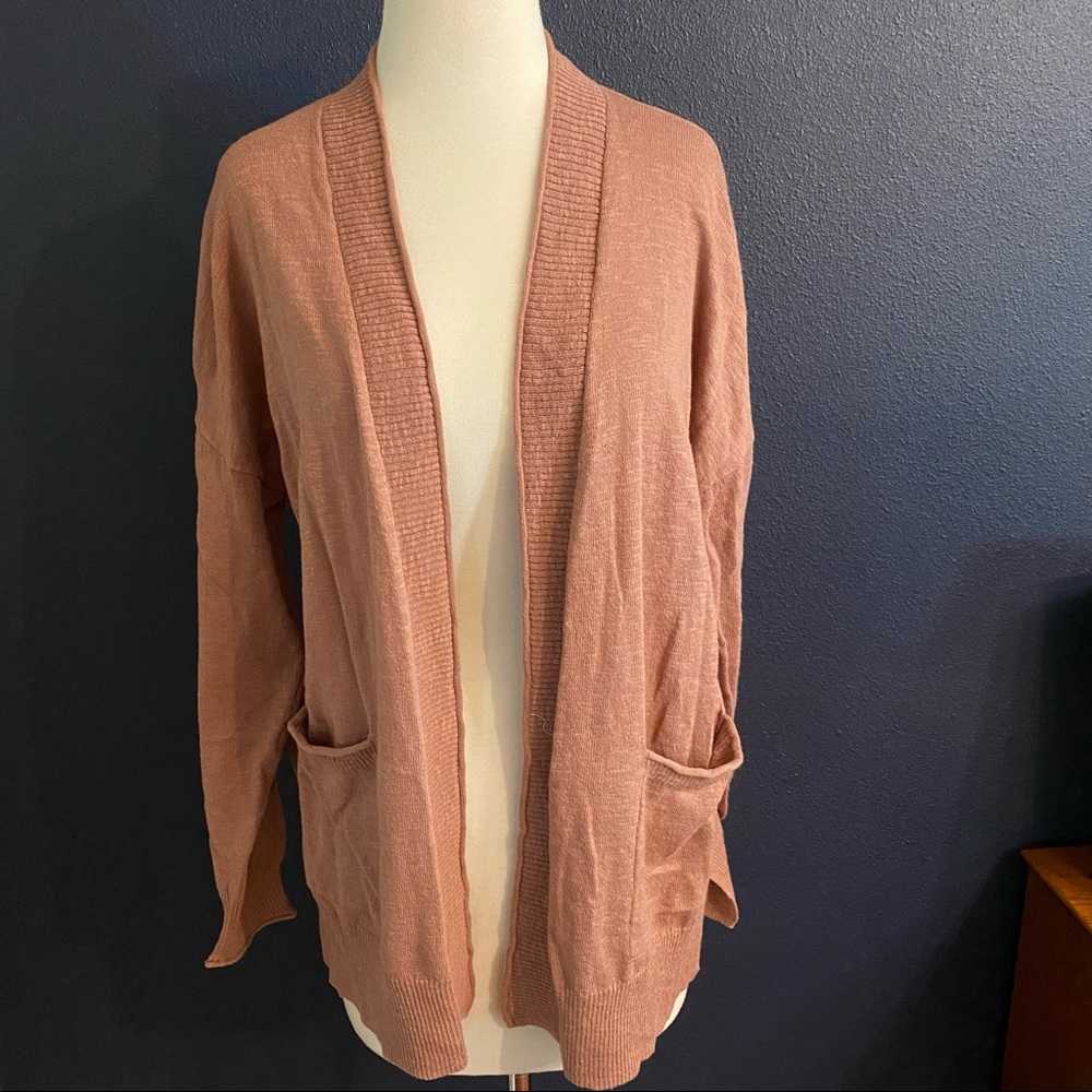 Madewell Boyfriend Sweater Open Front Cardigan Cotton Blend